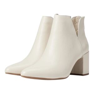 Blondo Tanner Waterproof Women's Off White Leather Ankle Booties Size 9.5